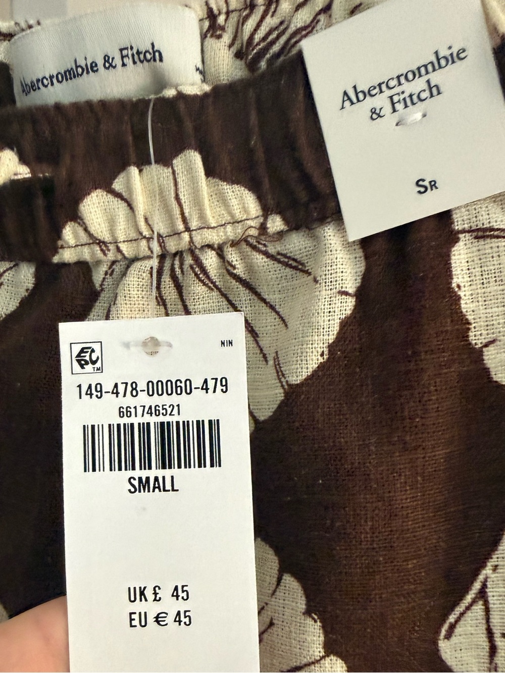Abercrombie Mid Rise Linen-Blend Pull-On Short size Smallr - Picture 4 of 4